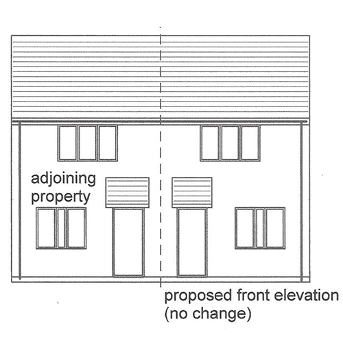 existing front elevation image