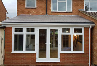 Lean to solid Roof Conservatory with frames