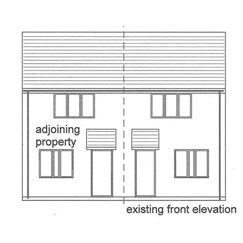 existing front elevation